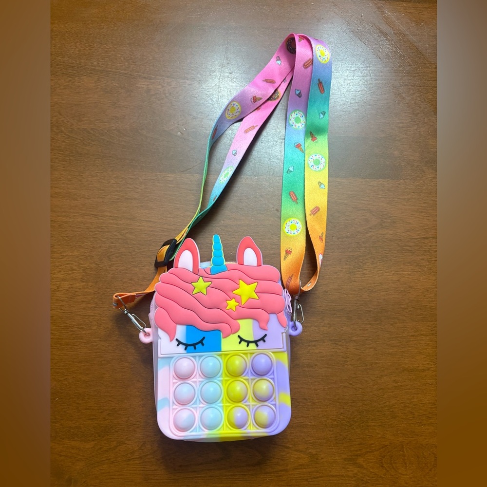 Colorful Unicorn Pop It Kids Bag